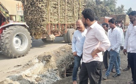 Ahilyanagar | नगर–मनमाड महामार्गावर वाहतूक ठप्प, डॉ. सुजय विखे पाटील थेट रस्त्यावर उतरले!