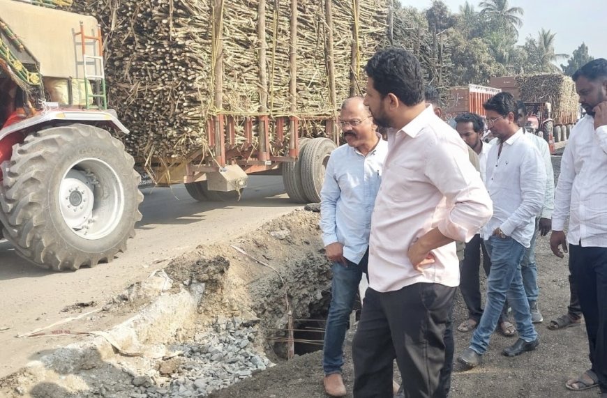 Ahilyanagar | नगर–मनमाड महामार्गावर वाहतूक ठप्प, डॉ. सुजय विखे पाटील थेट रस्त्यावर उतरले!